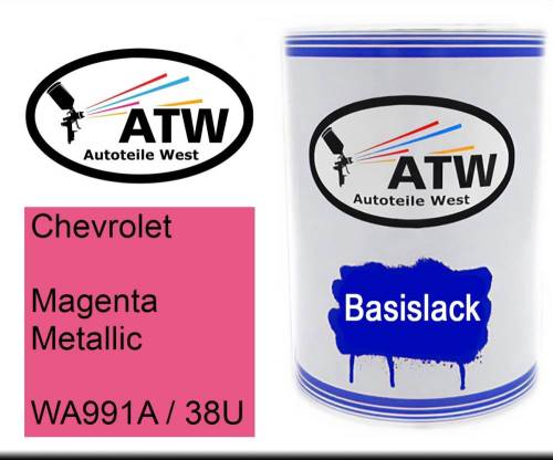 Chevrolet, Magenta Metallic, WA991A / 38U: 500ml Lackdose, von ATW Autoteile West.